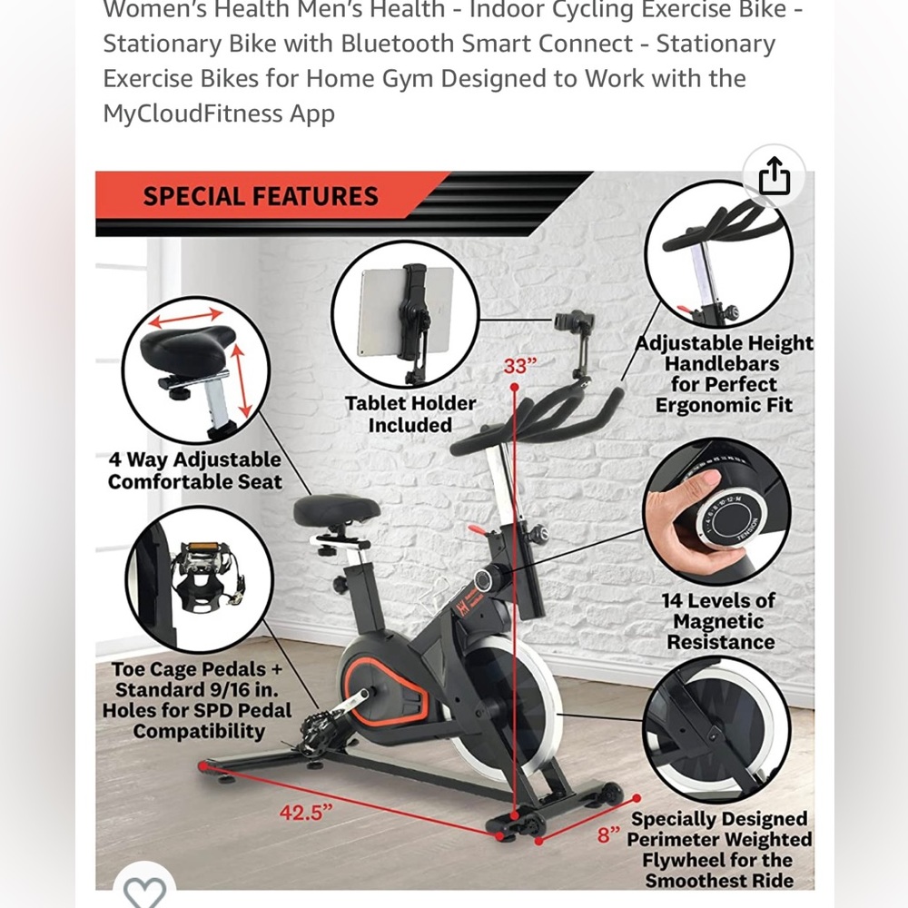 Women’s health men’s health exercise bike